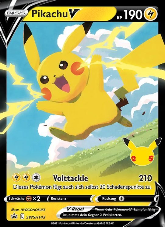 Pokémon – Sammelkarten-Lot »Elektro«, 4 Karten (mit Pikachu V-UNION) – Ansicht 3