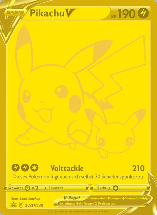 Pokémon – Sammelkarten-Lot »Elektro«, 4 Karten (mit Pikachu V-UNION) – Ansicht 4
